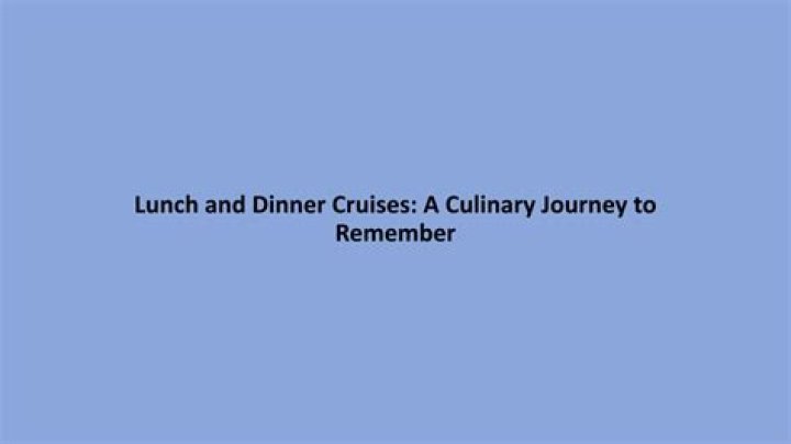 A Culinary Journey To Remember