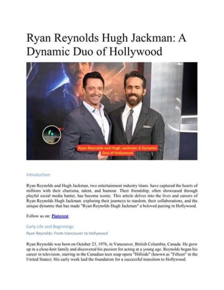 A Dynamic Duo Of Hollywood
