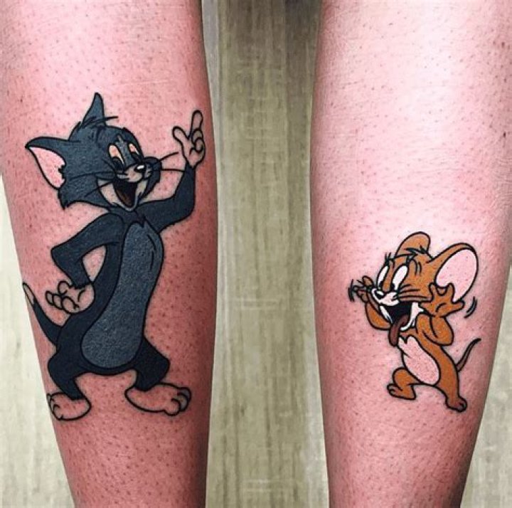 Discover The Timeless Charm Of Tom And Jerry Matching Tattoos