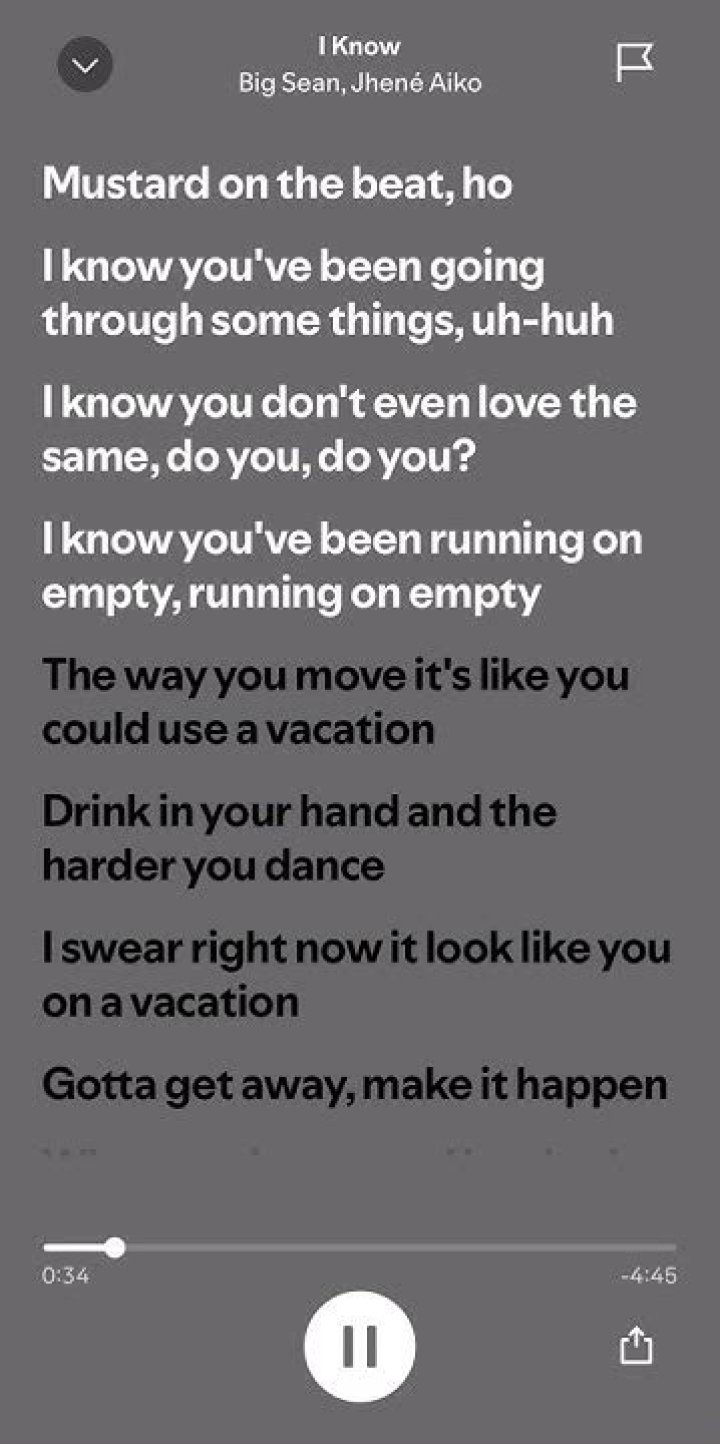 I Know Big Sean Lyrics