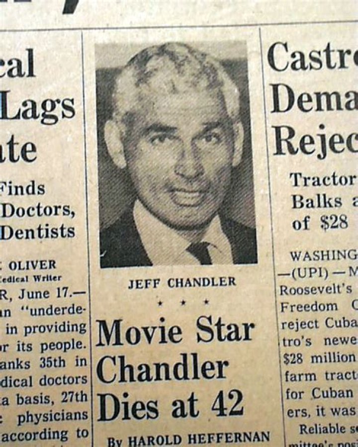 Jeff Chandler Death, Bio, Wiki, Wife, Daughters, Net worth, Height, Movies and Grandchildren ·