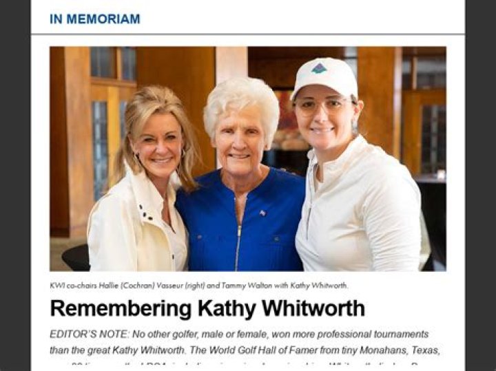 Kathy Whitworth Husband How Is He Coping After Her Death ·