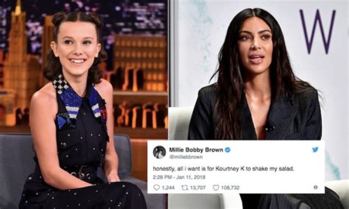 Millie Bobby Brown & Kim Kardashian Bonding Over Those Ridiculous Salads On KUWTK Is Everythin