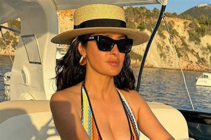 Salma Hayek Wears Bathing Suit Doing Handstand On Vacation: Photos Hollywood Life ·