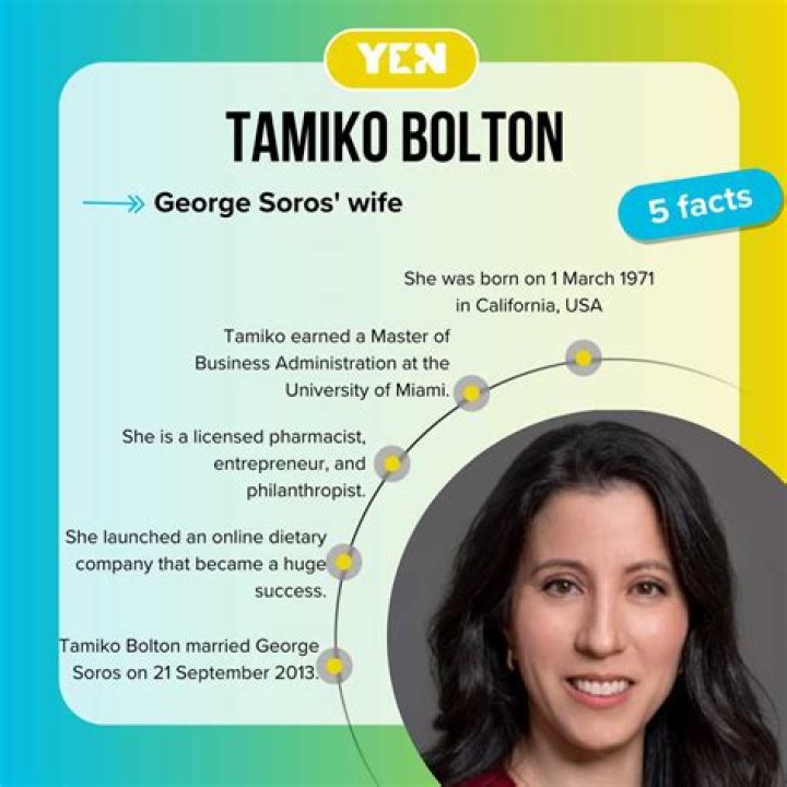 What we know about George Soros' wife, Tamiko Bolton? Wiki, net worth